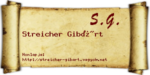 Streicher Gibárt névjegykártya